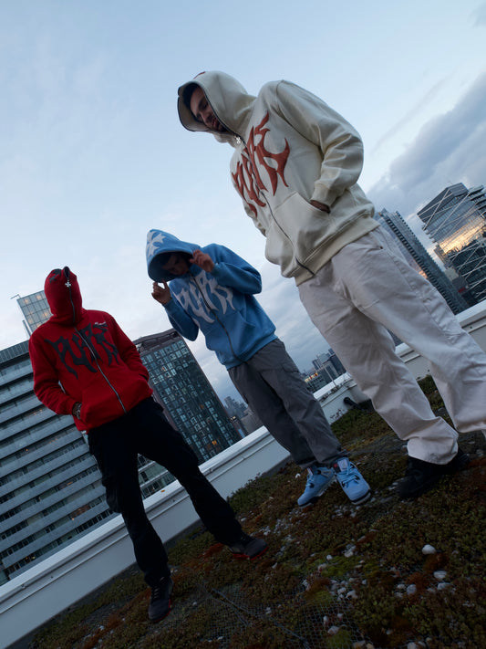 CROSS PUFF FULL ZIP (CREAM)