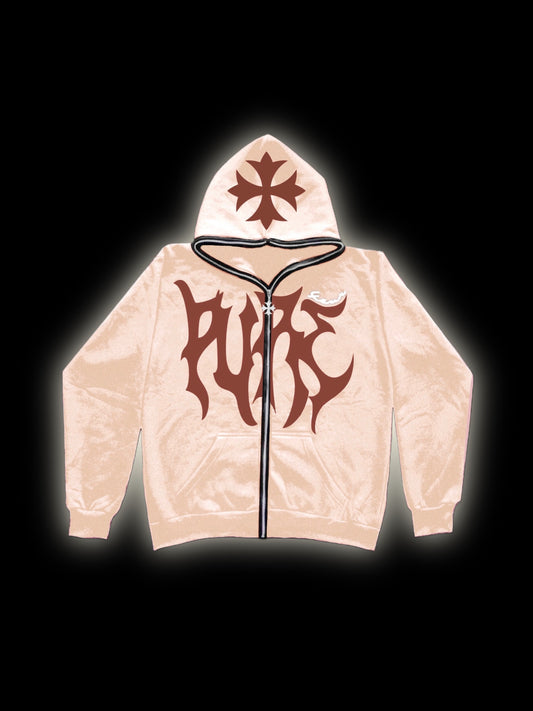 CROSS PUFF FULL ZIP CREAM