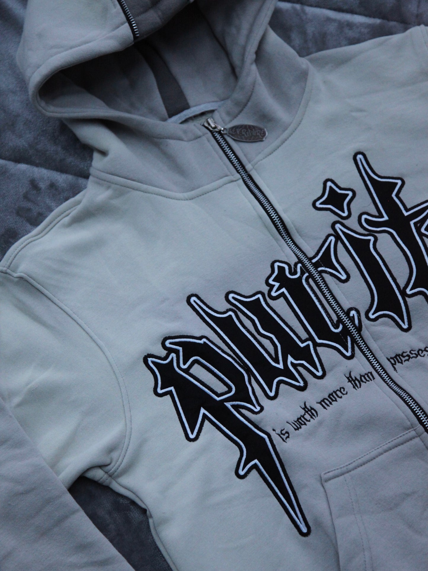PURITY FLARED ZIP UP (WHITE)