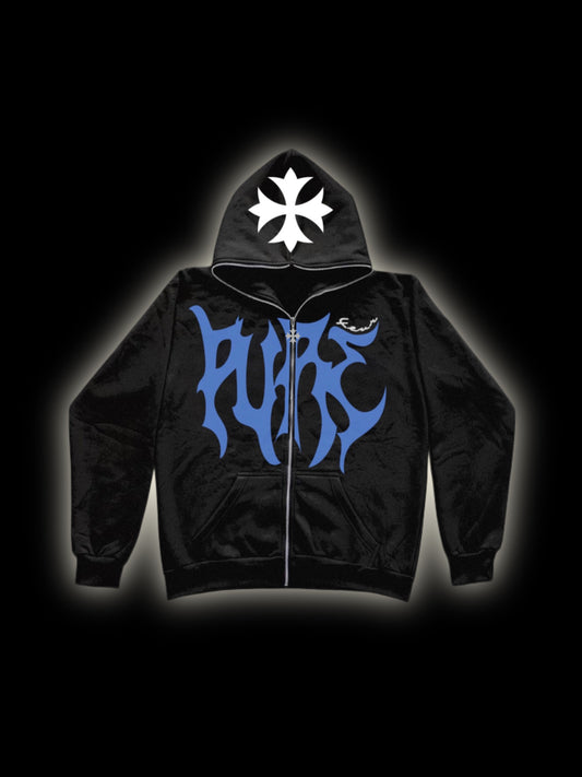 CROSS PUFF FULL ZIP BLACK